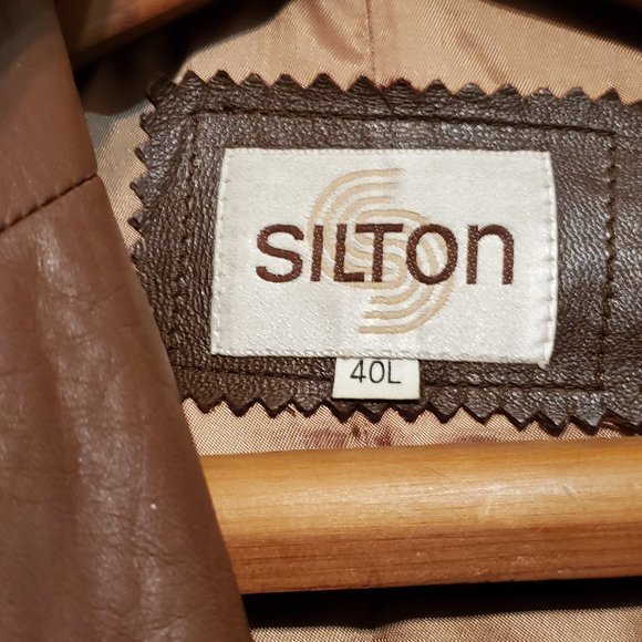 Men's 40 L Brown Leather Jacket - Picture 4 of 14